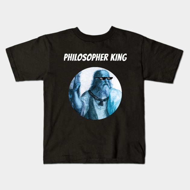 Philosopher King Kids T-Shirt by Roaming Millennial